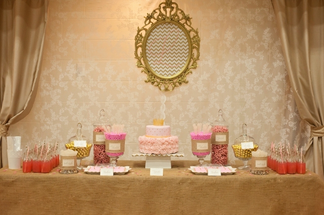 Gray and Pink custom wedding dessert tables New Jersey